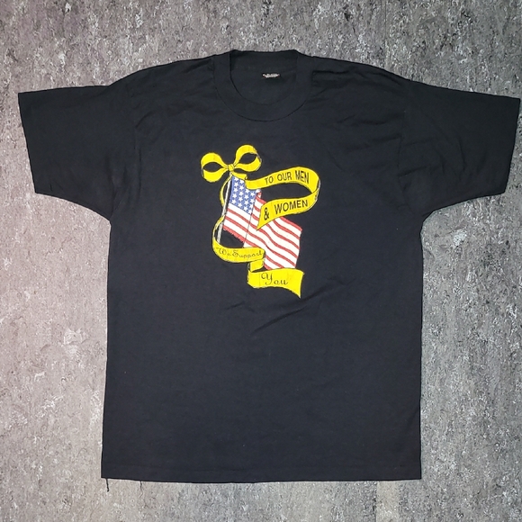90s. Made In USA. Screen Stars Best. Support The Troops. Singlestitch. XL - Picture 1 of 15